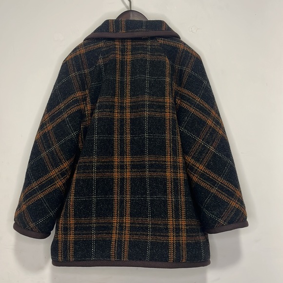 Zara Kids Tartan Raglan Sleeve Coat sz: 6 - Picture 3 of 10